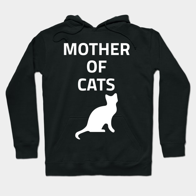 Mother Of Cats - Funny Cat Mom Hoodie by fromherotozero